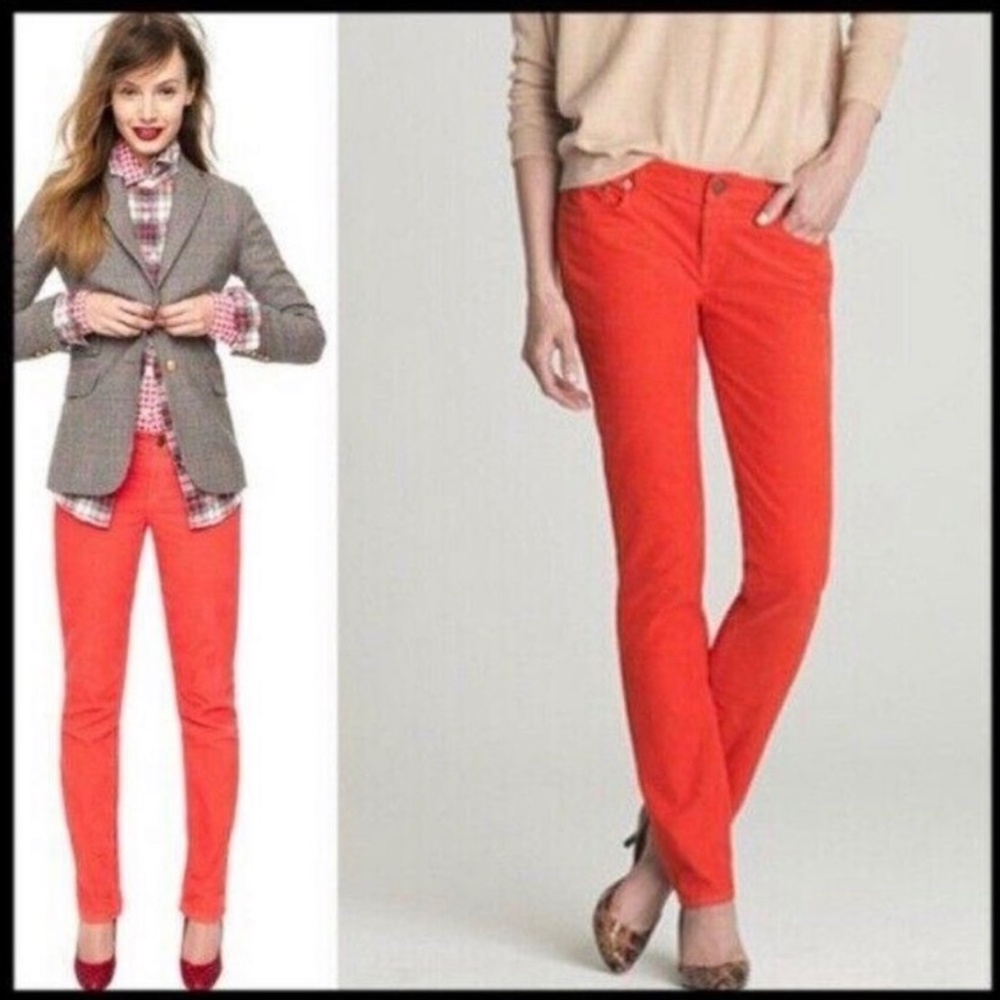 J. Crew Matchstick Cords Red 27 Corduroy Straight